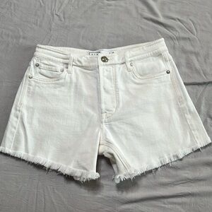 NWOT AYR White denim button fly Jean shorts